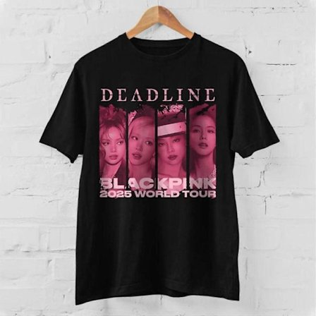BlackPink Deadline World Tour 2025 T-skjorte Fans støtter multicolor