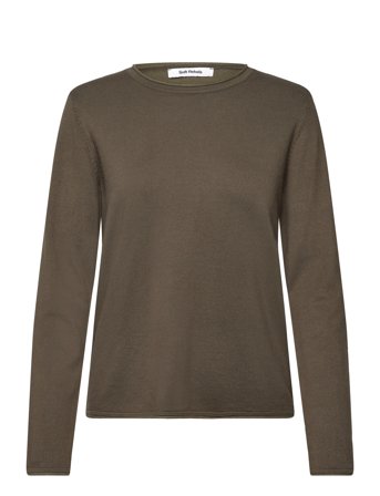 Soft Rebels Srmarla O-Neck Roll Edge Knit - Khaki green - XS