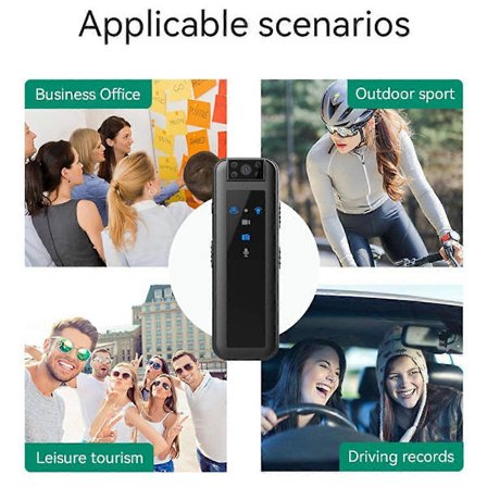 1080P Full HD Mörkerseende DV Videokamera Huvud-Ryggklämma Typ Sportkamera Action Logger