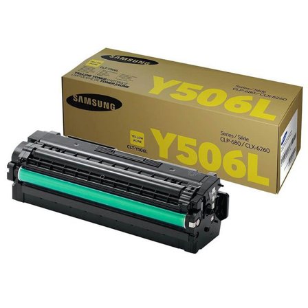 SAMSUNG Toner med hög kapacitet, CLT-Y506L, gul, singelförpackning, SU515A - Lyreco - Toner och bläck - Tonerkassetter - Toner Samsung