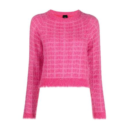Pinko Round-neck Strik Pink, Dame Striktrøjer