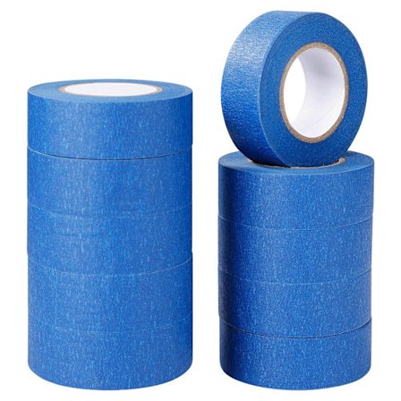 10 ruller blå maskeringstape for etiketter, maling, malere