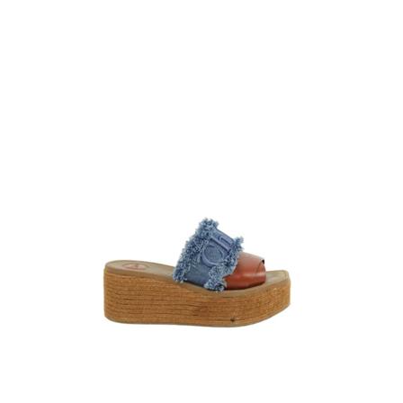 Chloé Pre-owned Pre-owned Læder sandaler Blå, Dame, Størrelse: 40 EU
