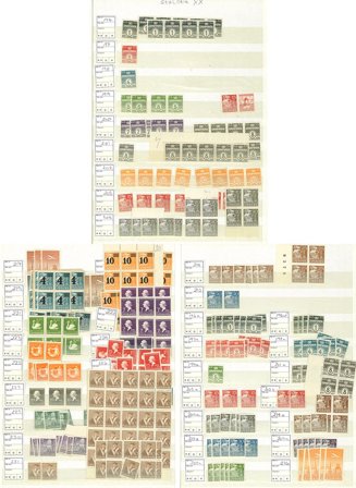 Danmark - Dubletsamling med stålstikmærker i 1 indstiksbog - Postfrisk