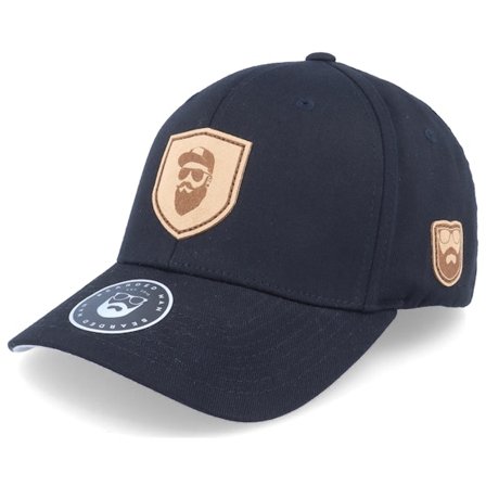 Bearded Man - Cap Man Badge Patch Black Flexfit Flexfit Black Cap - @ Hatstore