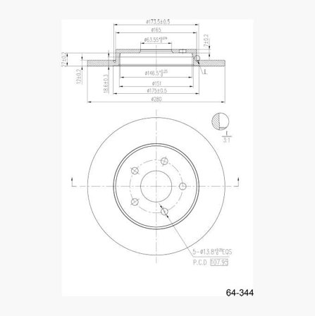 Bromsskiva - Biltema