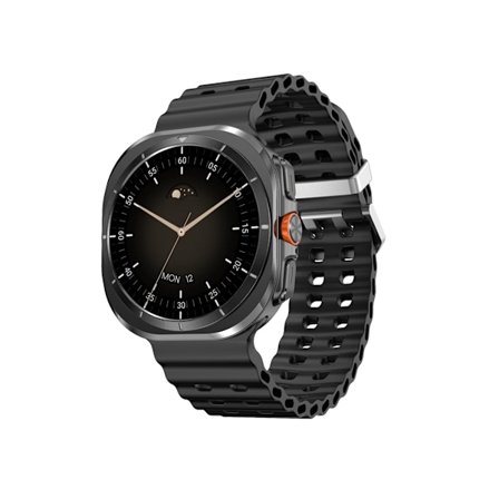 Smartwatch med Bluetooth-opkald, lokal musik- og video-download, 32 GB lagerplads og understøttelse af TWS-hovedtelefoner, sort