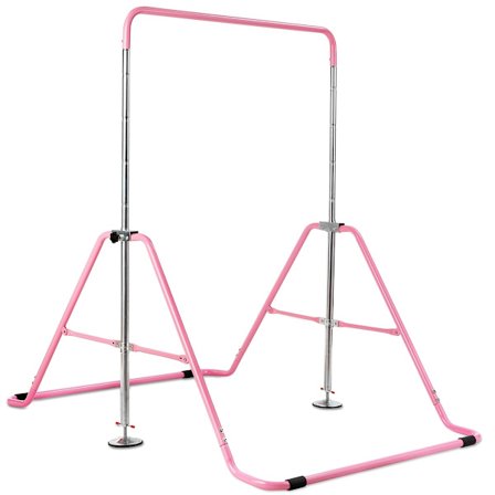 Justerbar rosa gymnastikstång för barn, 90-130 cm