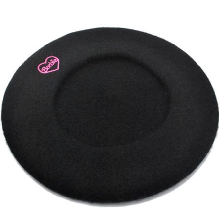 Super Mjuk Rosa Ull Broderad Beret