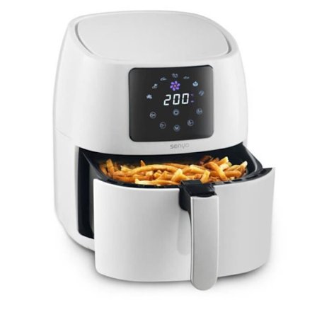 Fritøs uden olie med varm luft 4.5L stor kapacitet hvid farve Air Fryer 1400W My Air Cook SENYA