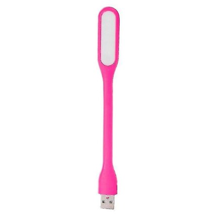 Boklampa, LED USB mini nattlampa 5v 1.2w Power Bank Läslampa (rosa)
