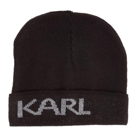 Karl Lagerfeld, Beanie Zwart, Heren, Maat:M,wol