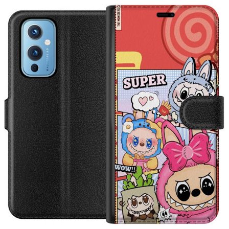 Kompatibelt Lommeboketui til OnePlus 9 Pop Mart Labubu Monstrene fargerik collageillustrasjon kawaii design med søte karakterer samlerstil og pop art