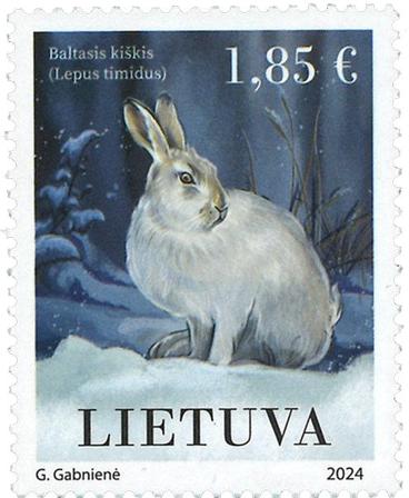 Litauen - Snehare - Postfrisk frimærke