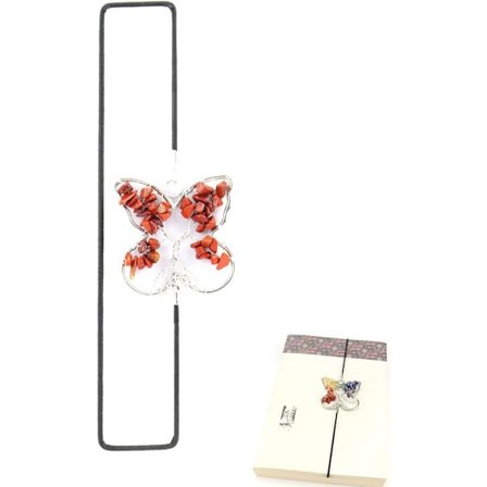 Personlige bokmerker med regnbuefarget livets tre-anheng, krystallbokholder, bok regnbue-sommerfugl, gave til bokelskere Redstone