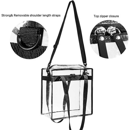 *Transparent Tote Bag Clear Tote Bag Shoulder Bag Toiletry Bag Tra*