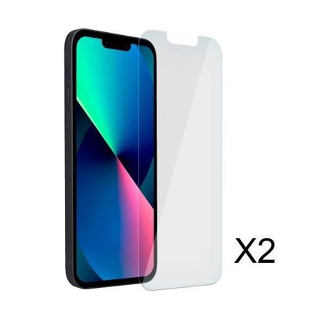 Højkvalitets hærdet glasplade (x2), der beskytter din skærm mod ridser og stød til Apple iPhone 13/13 Pro. Lang