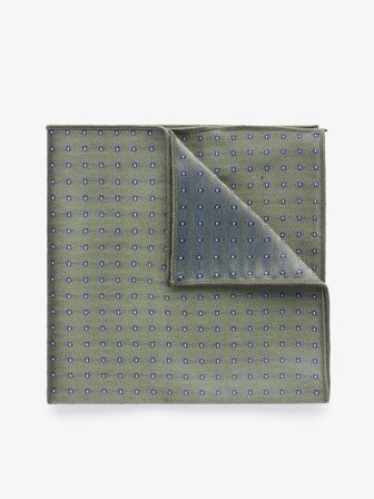 John Henric Men's Green Geometric Pocket Square Size Onesize