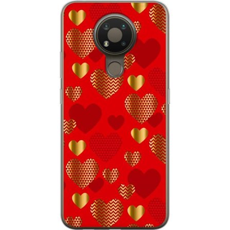 Kompatibelt Mobildeksel til Nokia Nokia 3.4 GoldenHearts