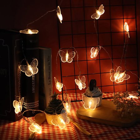 Butterfly LED Fairy String Lights Julgardinljus