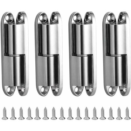 Skapdørhengsel, 4 stk dørhengsler med skruer 231-1 Flyttbart rustfritt dørhengsel, dørhengsler for hjemmemøbler maskinvare garderobe skuffedør