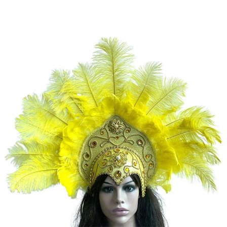 Fjær Hodeplagg Hårbånd GUL