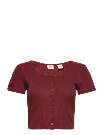 Ss Rach Top Fired Brick Crop Tops Short-sleeved Crop Tops Burgunder LEVI ́S Women