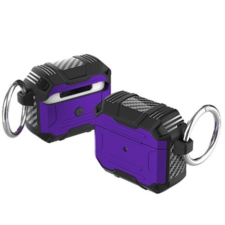 AirPods 3 TPU-kotelo karabiinilla - Violetti