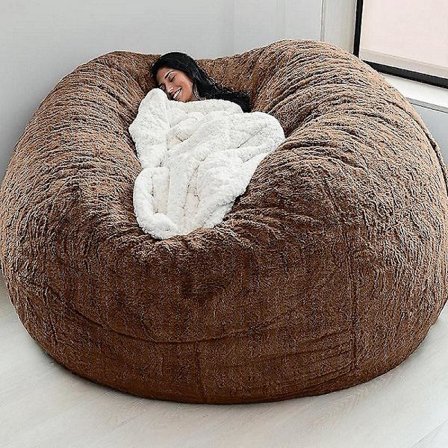 Lazy Sofa Bean Bag konstgjord päls Bean Bag (endast bönor)