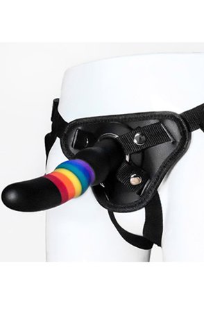 Kjøp Colourful Love Strap On Solid Dildo 17 cm - Strap-on med sele | God pris