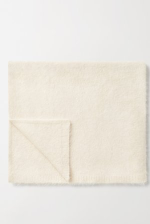 Soft Goat - Alpaca Scarf - One Size - Feather White