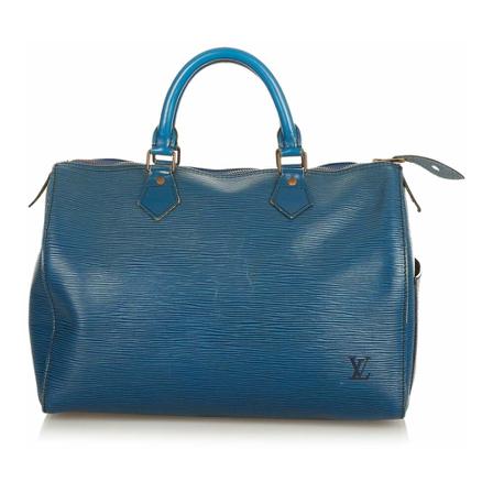 Louis Vuitton Vintage, Pre-owned Bag Blauw, Dames, Maat:ONE Size,leather