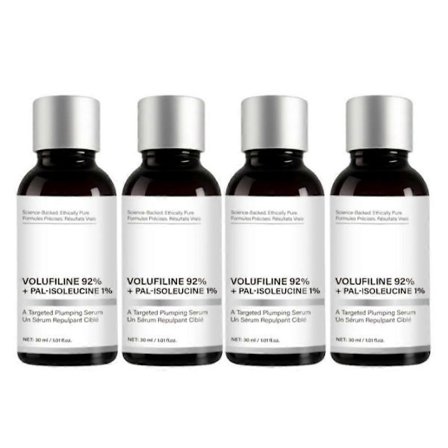 1-5x Volufiline 92% + Pal-Isoleucin 1% Plumping Vandfrit Serum, Volufiline Serum, Ansigtspleje til Tab af Volumen, Hudelasticitet, 30 ml