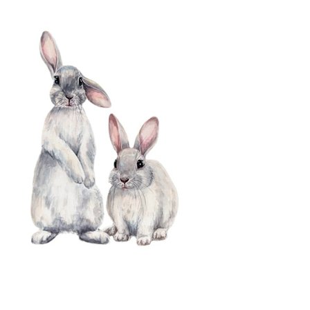 Väggdekaler för barnrum söta tecknade djur väggklistermärken kaniner