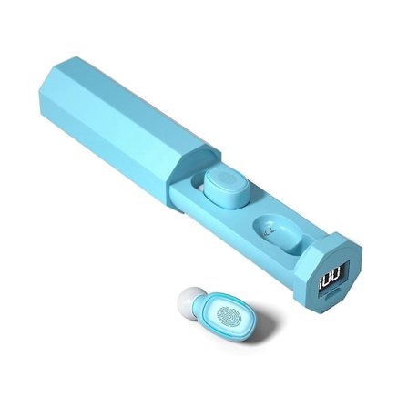 A7 Trådlösa Bluetooth 5.0 Hörlurar In-Ear TWS Sport Vattentäta Spel Musik Brusreducerande Touch Magnetiska Öronproppar F9A(Blå)