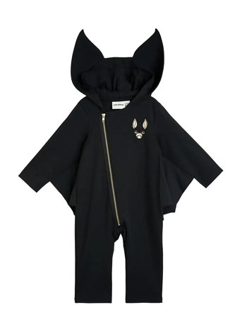 Mini Rodini Bat Sleeve Onesie - Black - 116/122