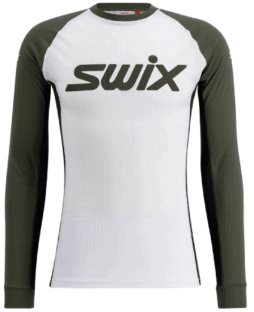 Swix RaceX Classic Long Sleeve M Bright White/ Olive