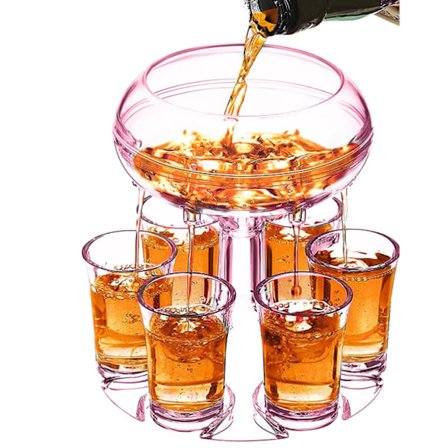 6 Shot-lasi Dispenseri ja Teline, Akryyli