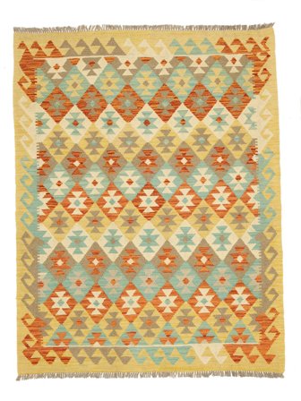 Small Kilim Afghan Old Style Rug 153X199 Wool