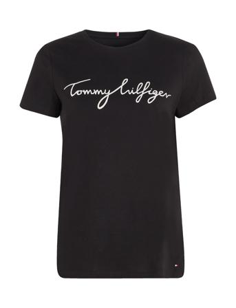 Heritage Crew Neck Graphic Tee Black Tommy Hilfiger