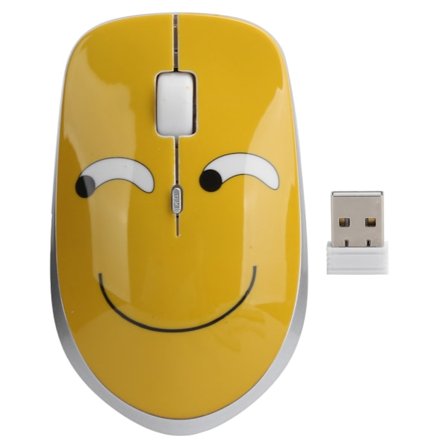 Langaton hiiri, söpö kuvio, 3-nopeuksinen DPI säädettävä, hiljainen rulla, optiset tietokonetarvikkeet, siristys