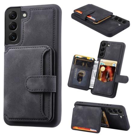 Samsung S22 Iskunkestävä Premium Cover 7-SLOT Solid V6 Nordcell Black