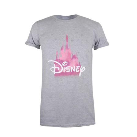 Disney Castle T-shirt Dam/dam Xl Sport Grå/rosa/vit