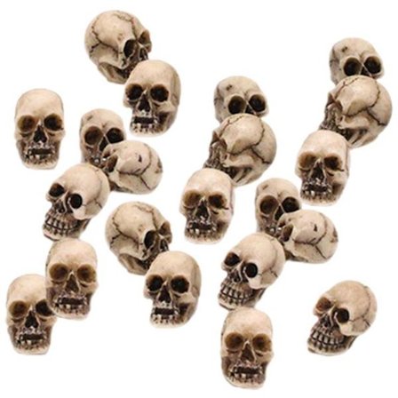 20 Stk Skull Heads Mini Skull Statue Skeleton Ornament