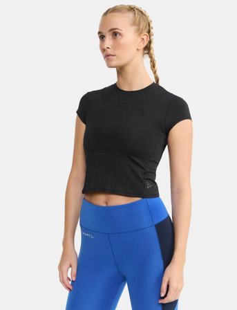 Craft Adv Tone Cropped Tee W - Black - XXL