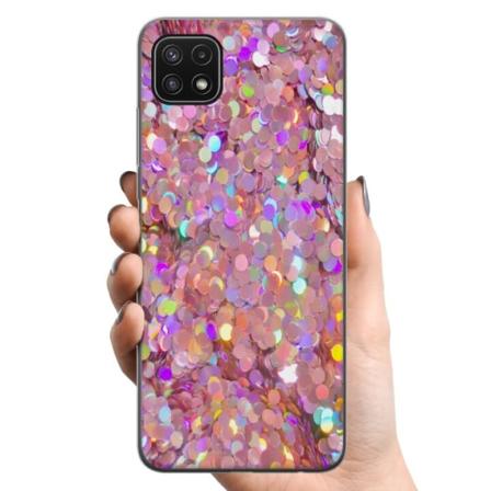 Samsung Galaxy A22 5G TPU Matkapuhelimen kuori Kimalteleva