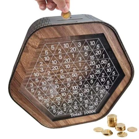 Sparekasse Pengespareudfordring med taldiagram