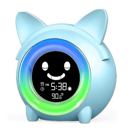 Mella Klar Til At Vågne Børne-Søvn-træner, Ok Til At Vågne Alarmur, Natlys Og Søvnlydsmaskine Med 5 Farver (Farve: