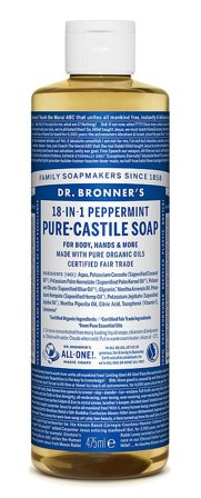 Dr. Bronner's Castile Soap Peppermint 475 ml, Skincare, Kropspleje, Bodyshampoo