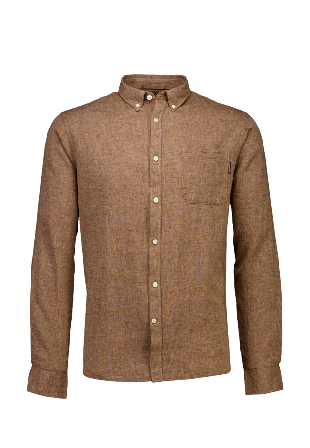 Lindbergh Shirt L/S Skjortor Herr Brun L